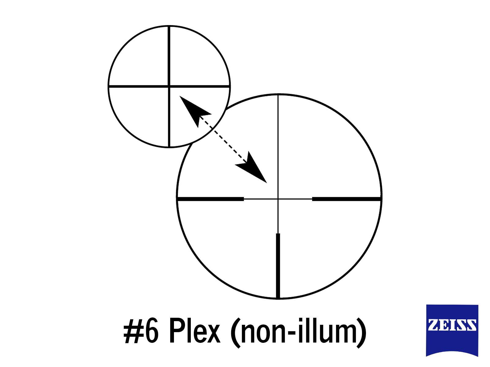 Zeiss #6 Plex Reticle for Zeiss Conquest V6 5-30x50 Riflescopes