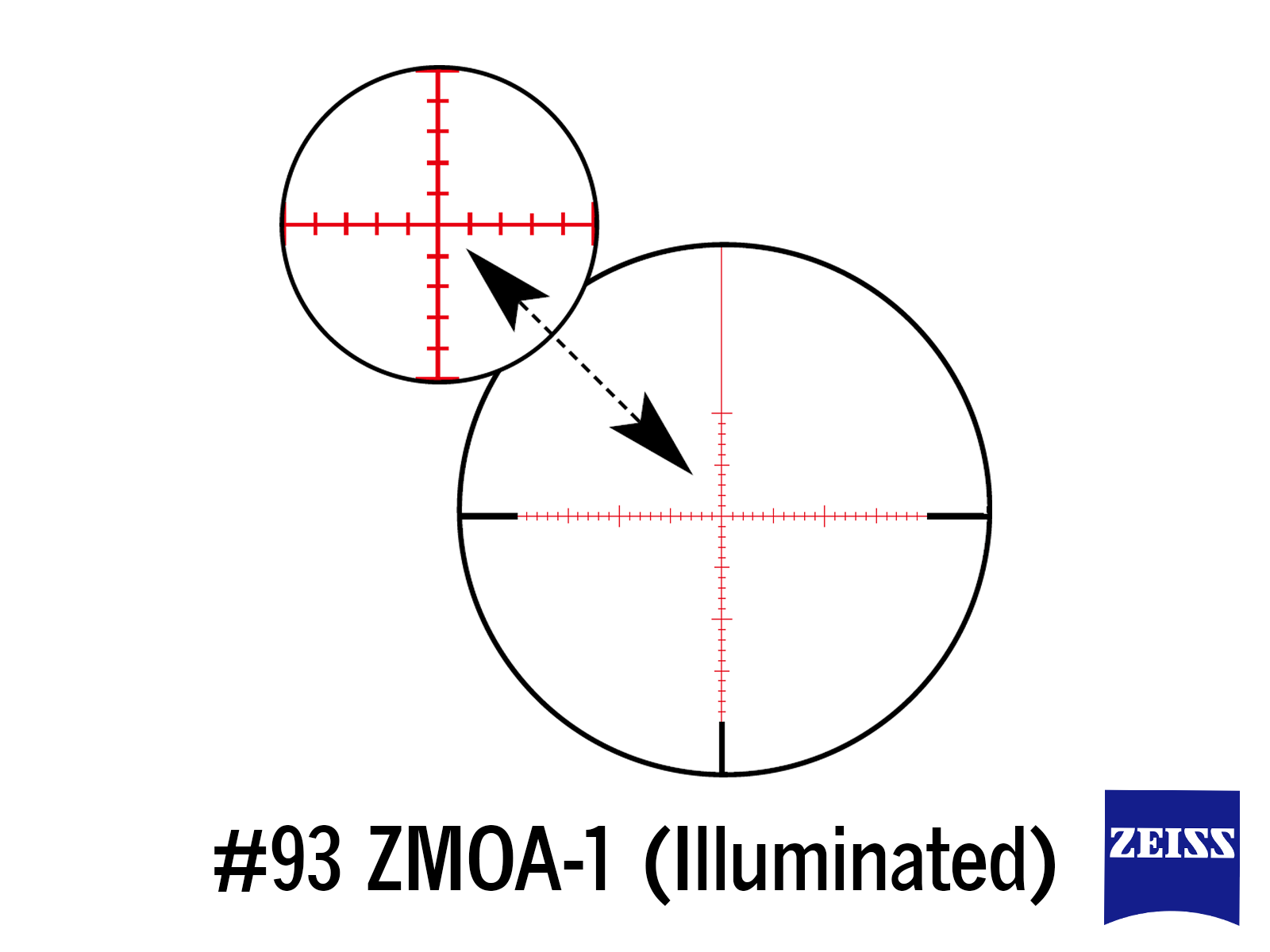 Zeiss Optics #93 ZMOA-1 Illuminated Reticle for Zeiss Conquest V4 4-16x50 Riflescope