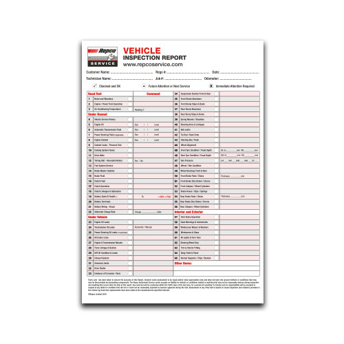 Vehicle Inspection Report