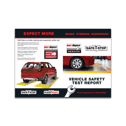 Brake Test Report Sheets - Generic