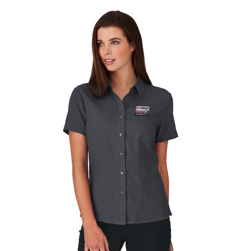 S/S Charcoal Ezylin Blouse Size8