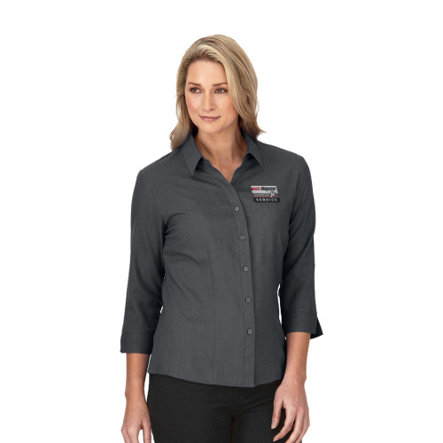 3/4 Charcoal Ezylin Blouse Size 14