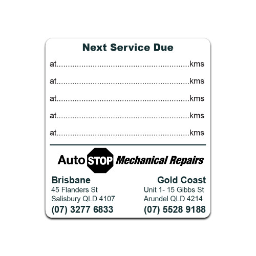 Warranty Label - Service/Dual