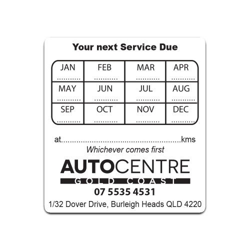 Warranty Label - Table/Logo