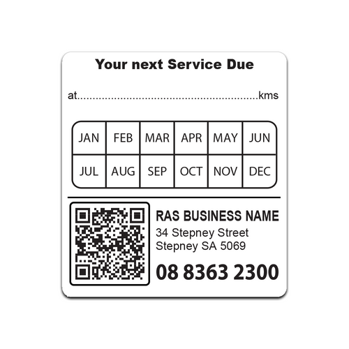 Warranty Label - QR Table