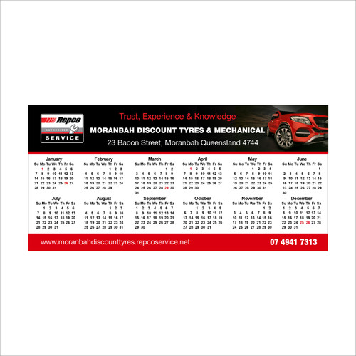 Magnetic Calendar Road Trip