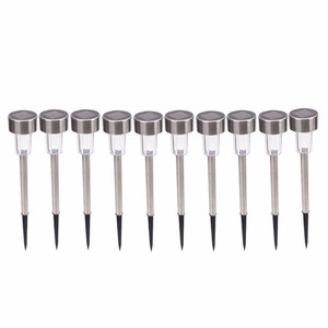 10pcs 5W High Brightness Solar Power LED Lawn Lamps with Lampshades White & Silver T575-S0671297931