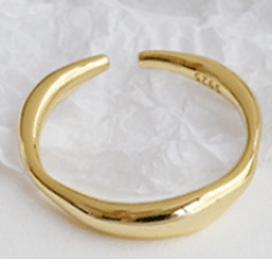 Simple Twisted Wave 925 Sterling Silver Adjustable Ring R866-HFH_612661300359