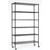 Heavy Duty 6-Shelf Adjustable Metal Shelving Rack with Casters Q280-NTADBKCH198421