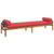 Patio Bench with Cushion Brown Poly Rattan Acacia A949-366302