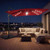 10 FT Cantilever Patio Umbrella with 32 Solar LED Lights and 220 LBS Base-Beige B593-NP13285+NP12183