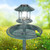 51*51*106cm Plastic Round Birdbath with Solar Ligh Dark Green T575-S0671289849