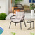 Patio Wicker Egg Chair Outdoor Rattan Lounge Basket with Seat and Back Cushions-Brown B593-HW74153