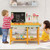 Kids Wooden Toy Workbench with Storage Space and Blackboard B593-TP10201