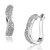 3W358 - Rhodium Brass Earrings with AAA Grade CZ  in Clear A874-3W358