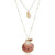 Beach Fashion Seashell Pendants Two Layers Women Costume Necklace A392-fane6010