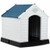 Plastic Waterproof Ventilate Pet Puppy House - Color: Blue - Size: M D681-PS7065-M