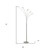 72" Nickel Five Light Led Arc Floor Lamp N270-526279