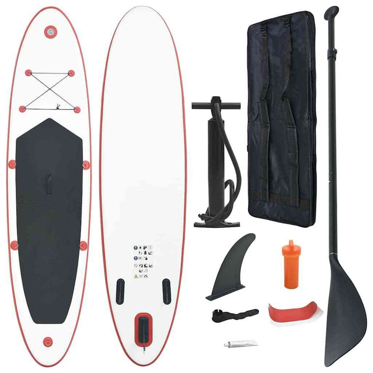  Stand Up Paddle Board Set SUP Surfboard Inflatable Red and White A949-92201