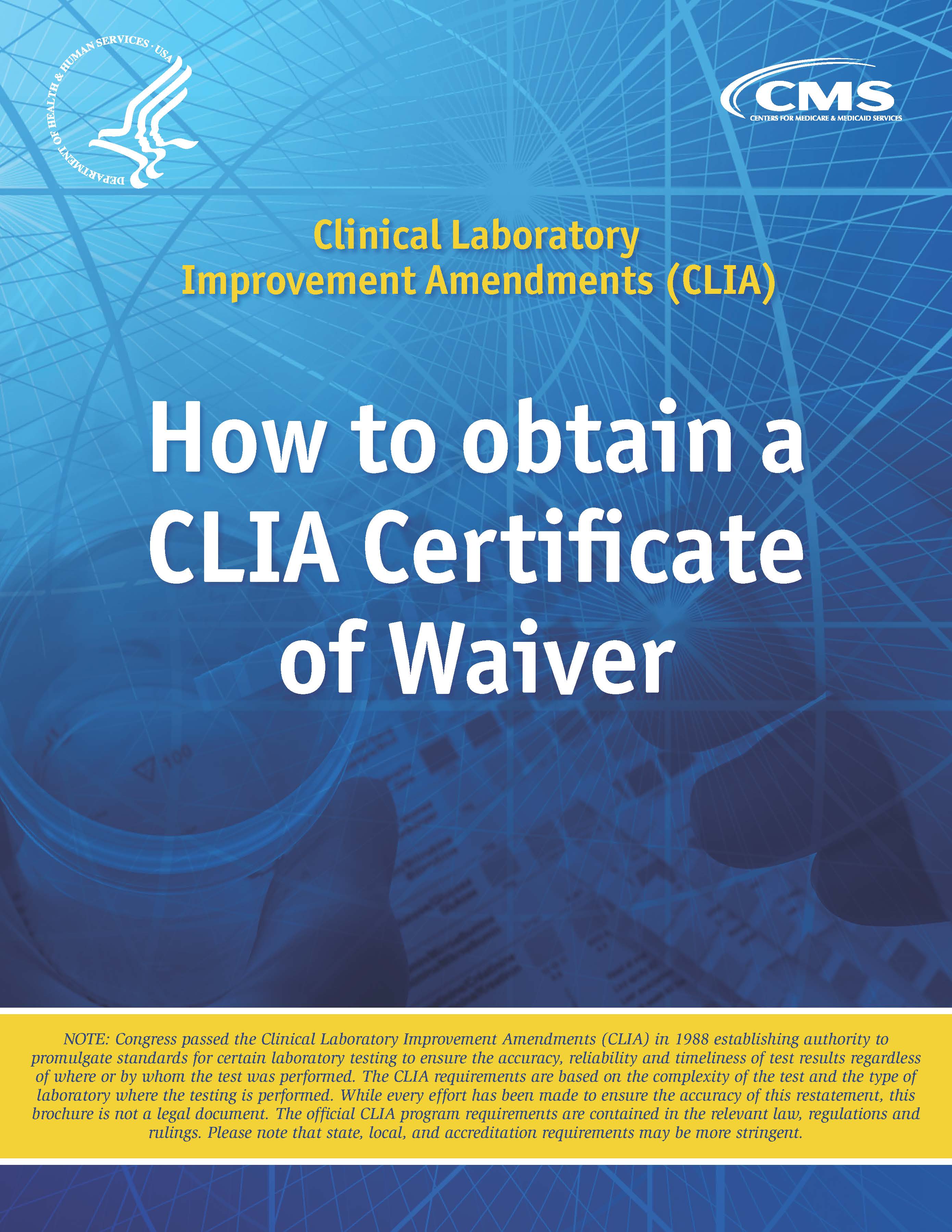 How to obtain a CLIA waiver