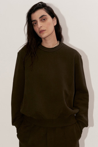 BROWN MOTO SWEATSHIRT