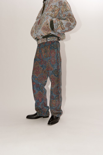 BLUE TAPESTRY TROUSERS