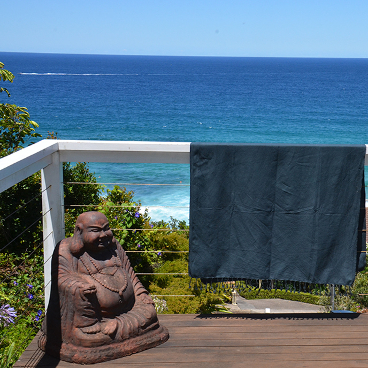 Luxury Travel & Beach Turkish Towel -  Charcoal