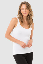 Bamboo Body Bamboo Scoop Singlet - White