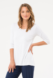 SALE ¾ Sleeve St Tropez - White - XXL