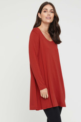 Bamboo Body Leanne Tunic - Warm Red