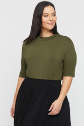 Bamboo Body Taylor Top - Olive