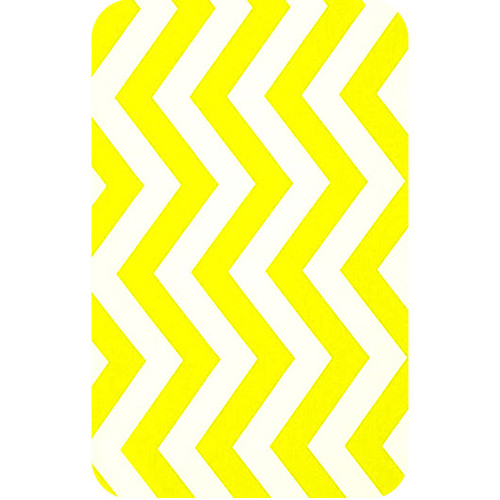 Personalised Luggage Tag - Chevron Yellow and White