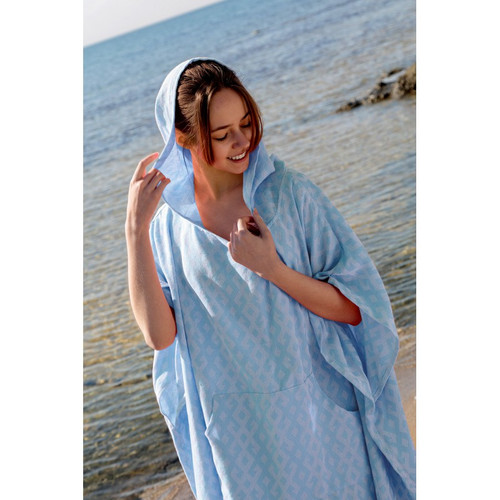 Surfer Hooded Poncho - Turkish Towel - Original Pattern