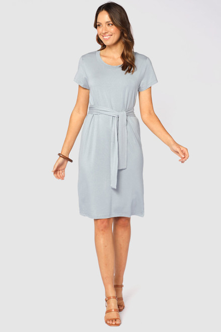 Bamboo Body T-Shirt Dress - Blue-Haze