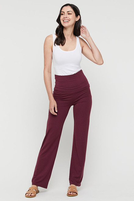 Bamboo Body Essential Pants - Burgundy