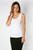Bamboo Body Ruched Singlet - White