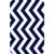 Personalised Luggage Tag - Chevron Navy and White