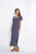 Bamboo Body Elsie Dress with side split - Navy