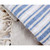 Linen Turkish Towel -  Natural Colour with Blue & White Stripes