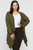 Bamboo Body Waterfall Cardigan - DarkOlive