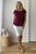 Bamboo Body Pia Bamboo Tee - Burgundy (EC700-Burgundy)