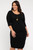 Bamboo Body 3/4 Sleeve Dress - Black