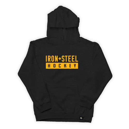 Iron+Steel Hockey Gold Kids Fleece Hoodie