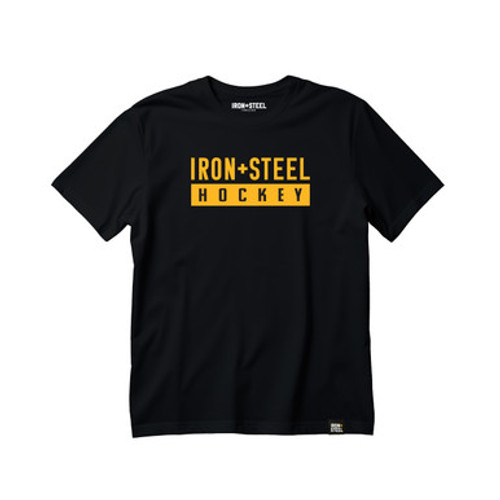 Iron+Steel Hockey Gold Tee
