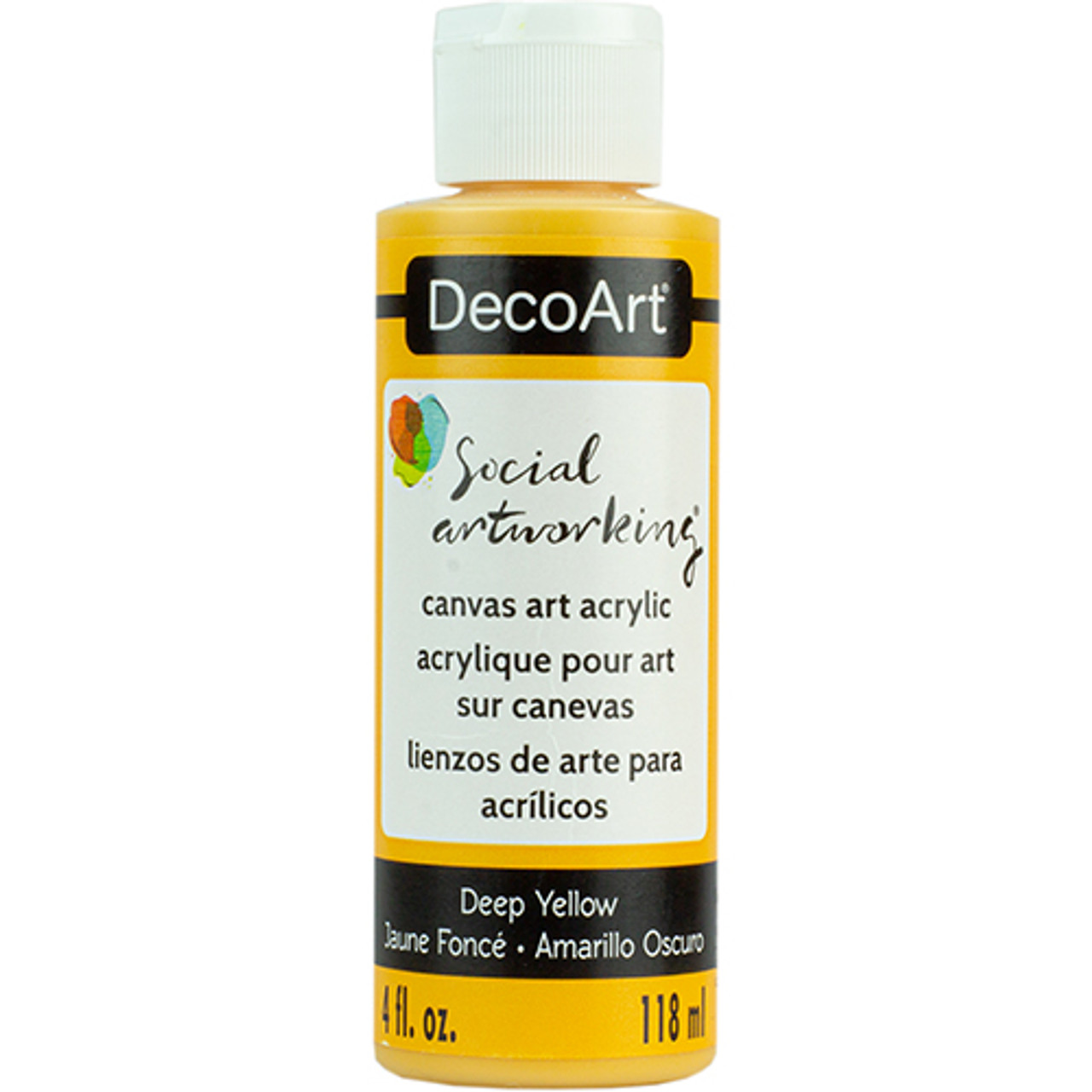 DecoArt Americana Acrylic Paint - Bright Yellow, 2 oz