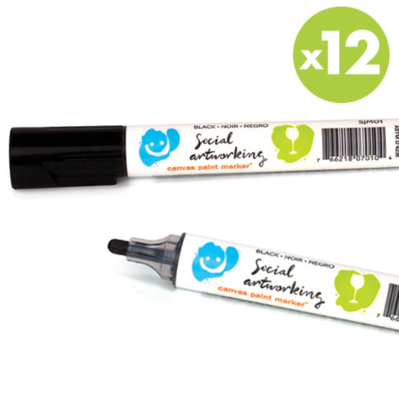 Black Paint Marker (12 pack) - Paint Parties by DecoArt