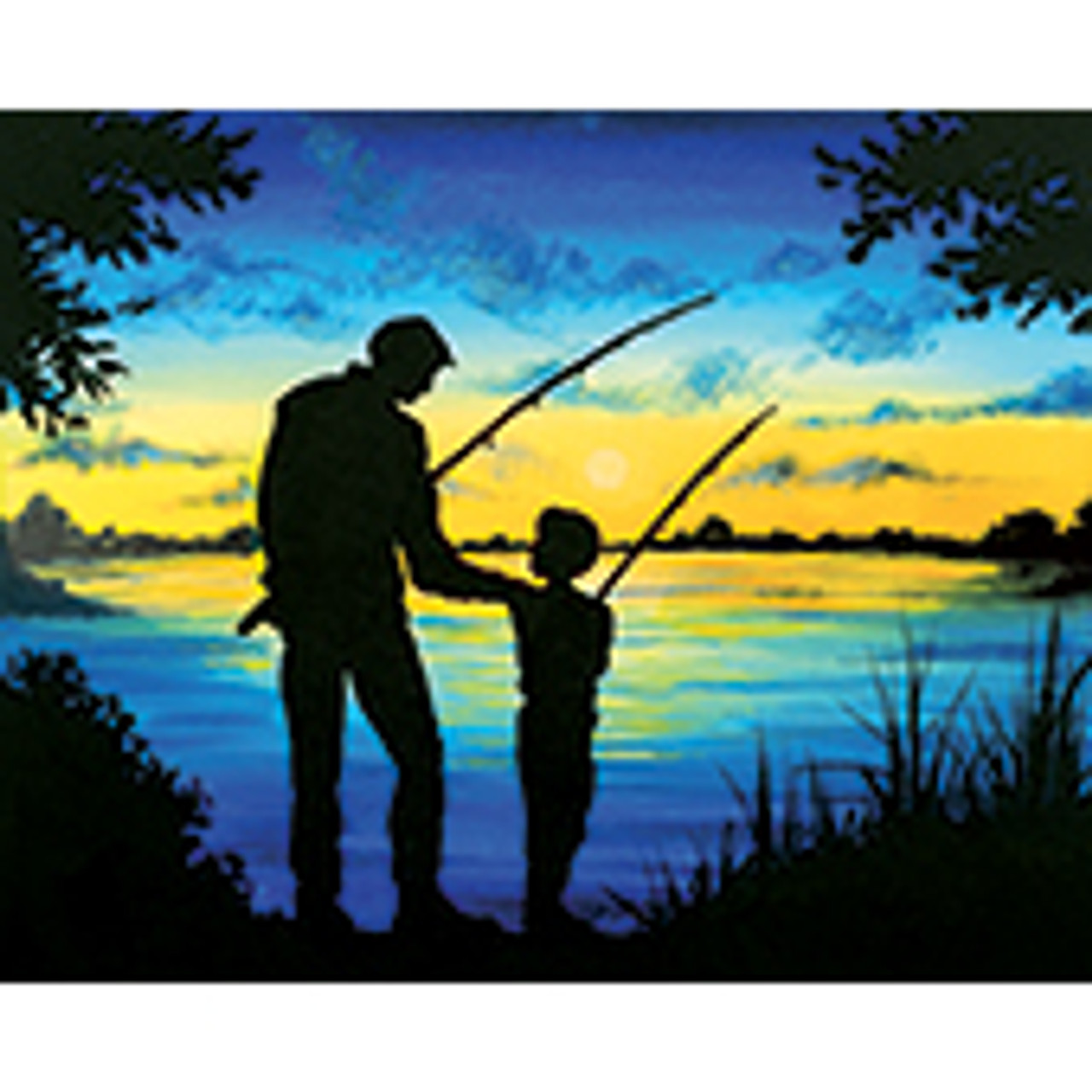 Fishing with Dad - Full Color Design Reference Image - Paint Parties by  DecoArt