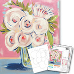 Abstract Peonies  - Printed Paint Kit