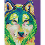 Colorful Wolf - Full Color Design Reference Image