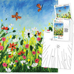 Whimsical Wildflower Landscape  - Digital Paint Kit
